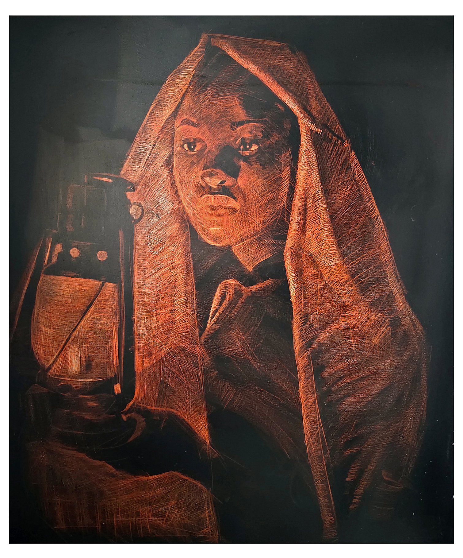 Akan David painting process